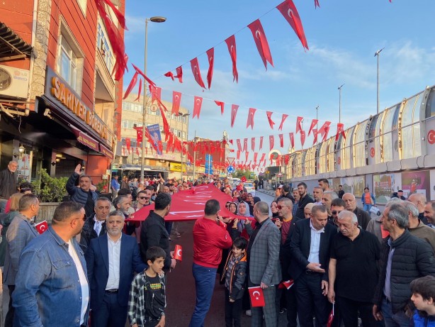 Foto - Bayraksız HDP'nin ortağı CHP'ye karşı Cumhur İttifakı'ndan anlamlı yürüyüş!