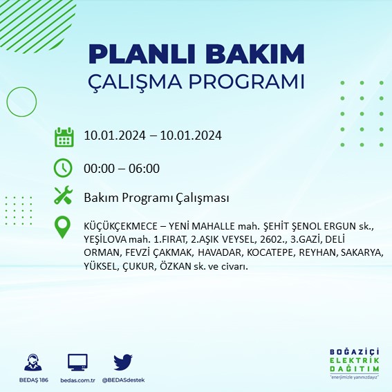 Foto - BEDAŞ ilçe ilçe açıkladı! Yarın bu semtler saatlerce karanlığa gömülecek