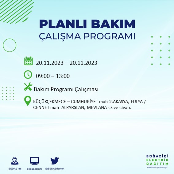 Foto - BEDAŞ tek tek açıkladı! O ilçeler saatlerce karanlıkta kalacak