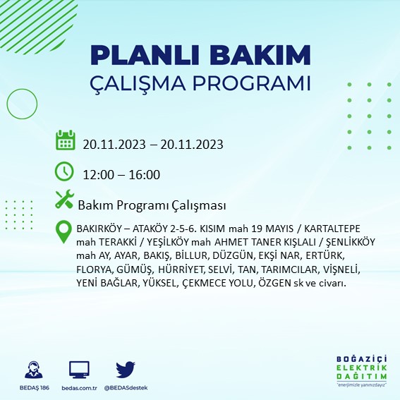 Foto - BEDAŞ tek tek açıkladı! O ilçeler saatlerce karanlıkta kalacak