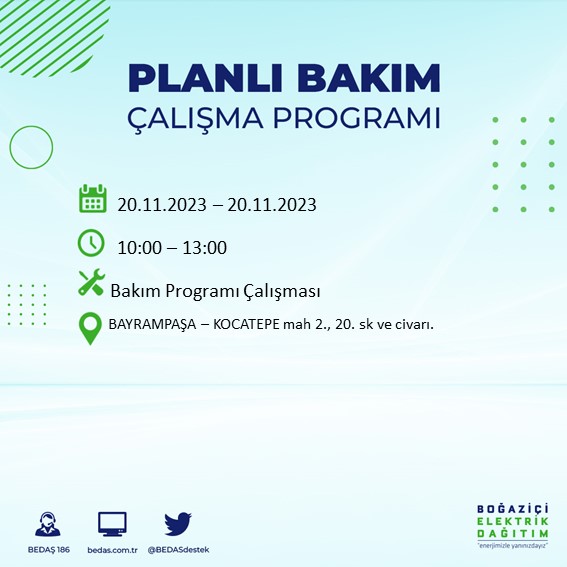 Foto - BEDAŞ tek tek açıkladı! O ilçeler saatlerce karanlıkta kalacak