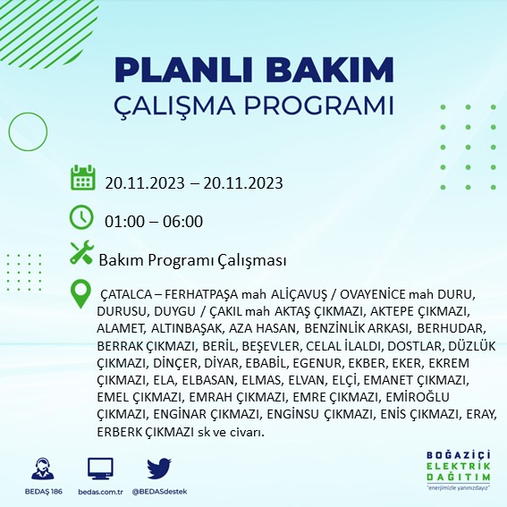 Foto - BEDAŞ tek tek açıkladı! O ilçeler saatlerce karanlıkta kalacak