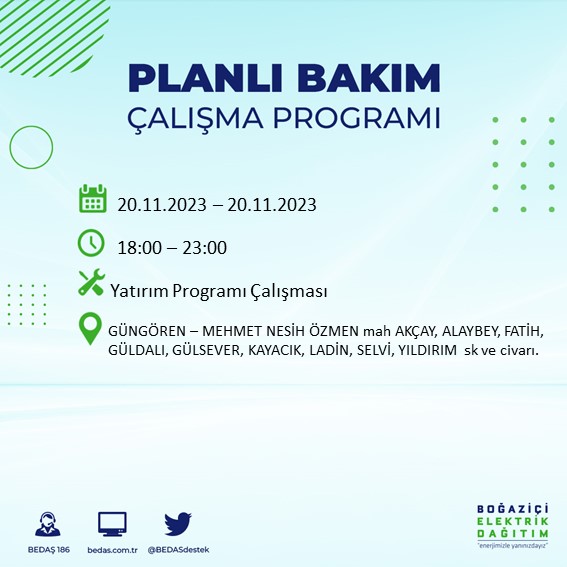 Foto - BEDAŞ tek tek açıkladı! O ilçeler saatlerce karanlıkta kalacak