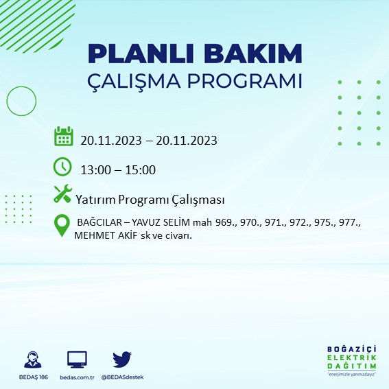 Foto - BEDAŞ tek tek açıkladı! O ilçeler saatlerce karanlıkta kalacak