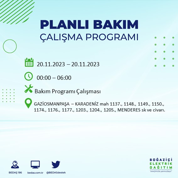 Foto - BEDAŞ tek tek açıkladı! O ilçeler saatlerce karanlıkta kalacak