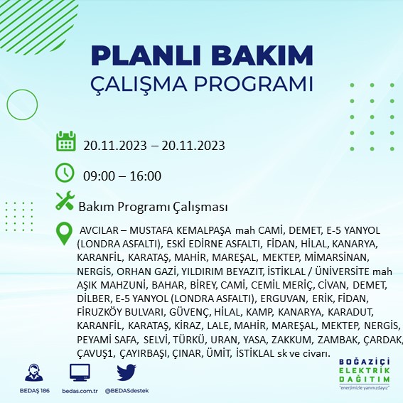 Foto - BEDAŞ tek tek açıkladı! O ilçeler saatlerce karanlıkta kalacak