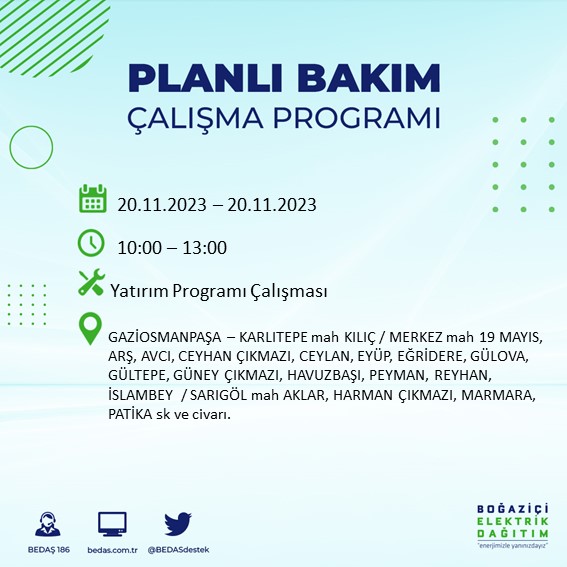 Foto - BEDAŞ tek tek açıkladı! O ilçeler saatlerce karanlıkta kalacak