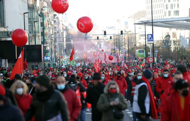 Foto - Belçika'da hükümete protesto: Her şey zamlanıyor, ücretlerimiz hariç