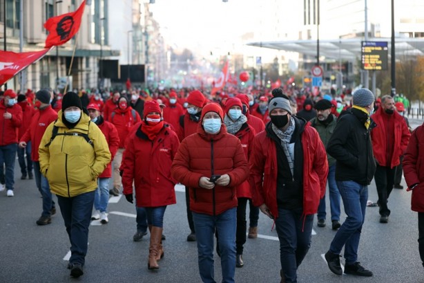 Foto - Belçika'da hükümete protesto: Her şey zamlanıyor, ücretlerimiz hariç