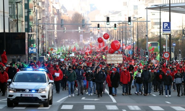 Foto - Belçika'da hükümete protesto: Her şey zamlanıyor, ücretlerimiz hariç