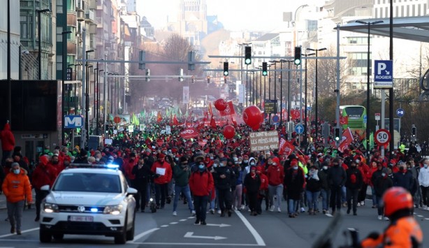 Foto - Belçika'da hükümete protesto: Her şey zamlanıyor, ücretlerimiz hariç