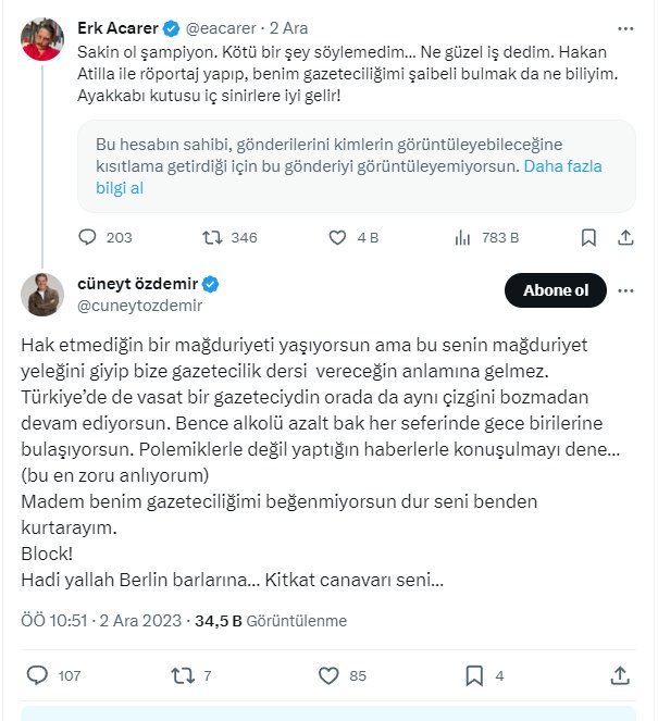 Foto - "Berbat bir adamsın, gazeteciliğin de şaibeli! Yatacak yerin yok! Hadi yallah Berlin barlarına… Kitkat canavarı seni…"