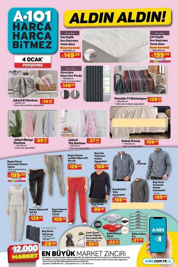 Foto - Beyaz eşyadan, televizyona yok yok... A101'de 4 Ocak'ta indirim fırtınası var