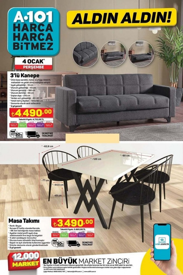 Foto - Beyaz eşyadan, televizyona yok yok... A101'de 4 Ocak'ta indirim fırtınası var