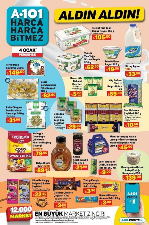 Foto - Beyaz eşyadan, televizyona yok yok... A101'de 4 Ocak'ta indirim fırtınası var