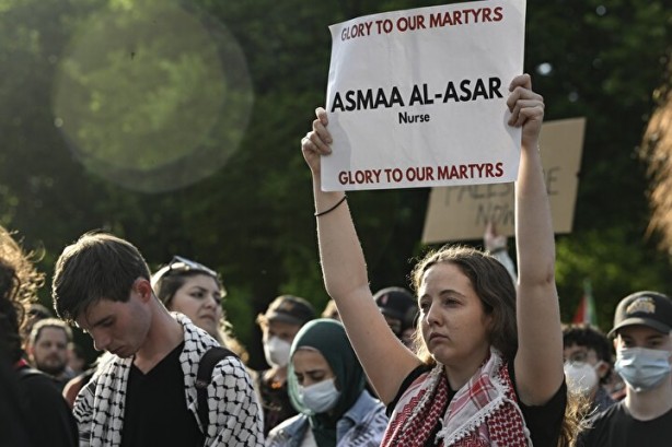 Foto - Beyaz Saray'ın önünde büyük protesto! İsrail ile ABD yönetimine bayrak açtılar