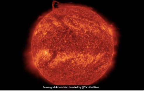 Foto - Endişelendiren olay: Güneşten dev bir parça koptu
