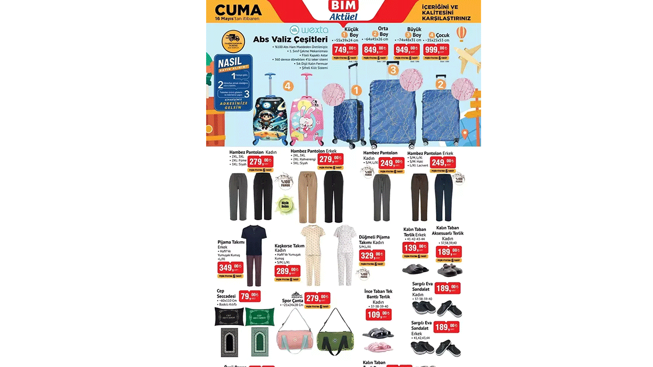 Foto - BİM 13-14-16 Mayıs indirimli kataloğunu yayınladı! Bu fırsat kaçmaz!