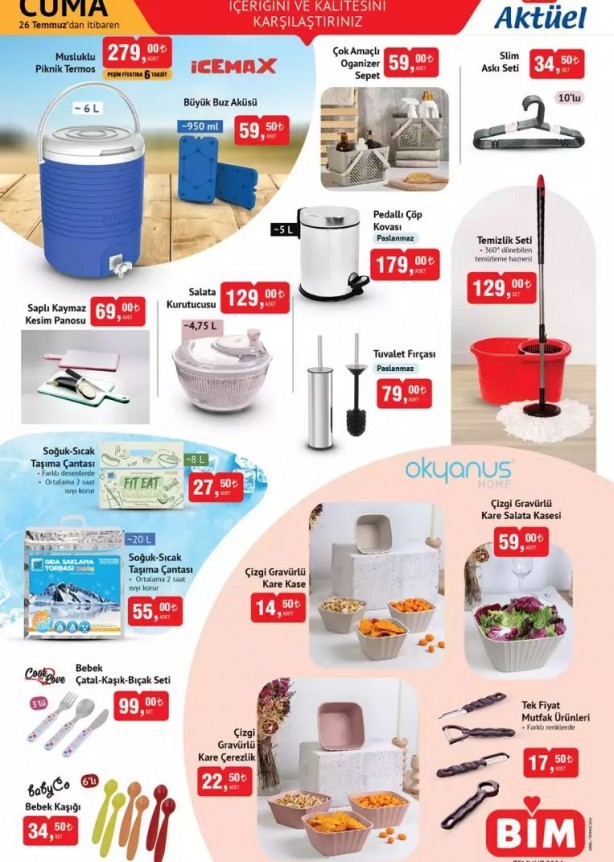 Foto - BİM 23-26 Temmuz aktüel ürünleri! BİM yeni haftanın aktüel kataloglarında bu hafta hangi ürünler yer alıyor? Pipetli Termos, Mum Silikon Tabancası, Kule Tipi Vantilatör, Tost Makinesi ve Benzinli ATV...
