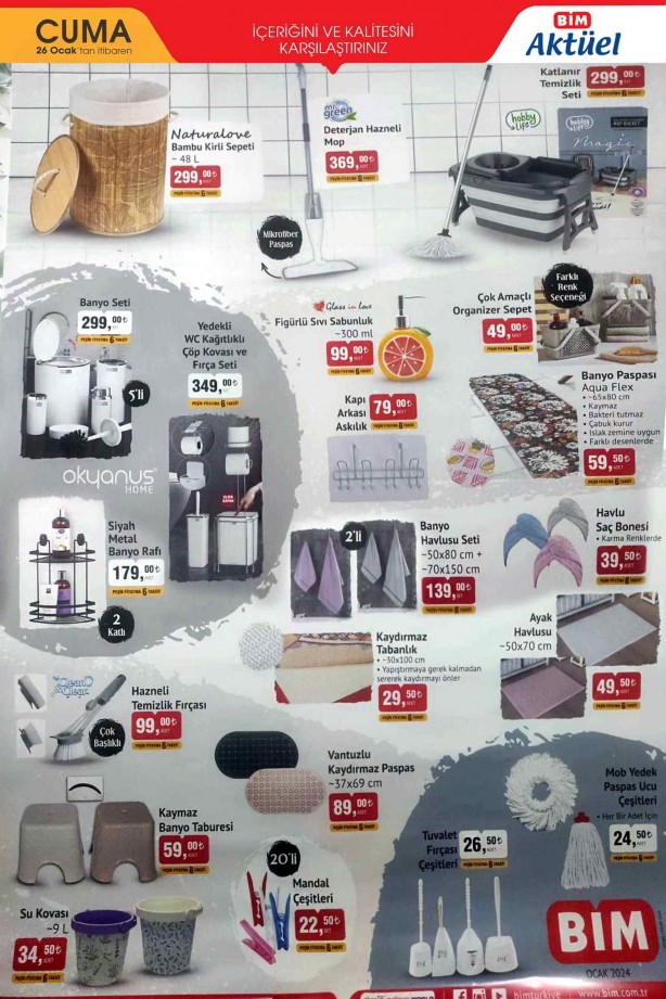 Foto - BİM 26 Ocak 2024 aktüel ürünler! İşte 26 Ocak BİM Cuma indirimli fiyat listesi