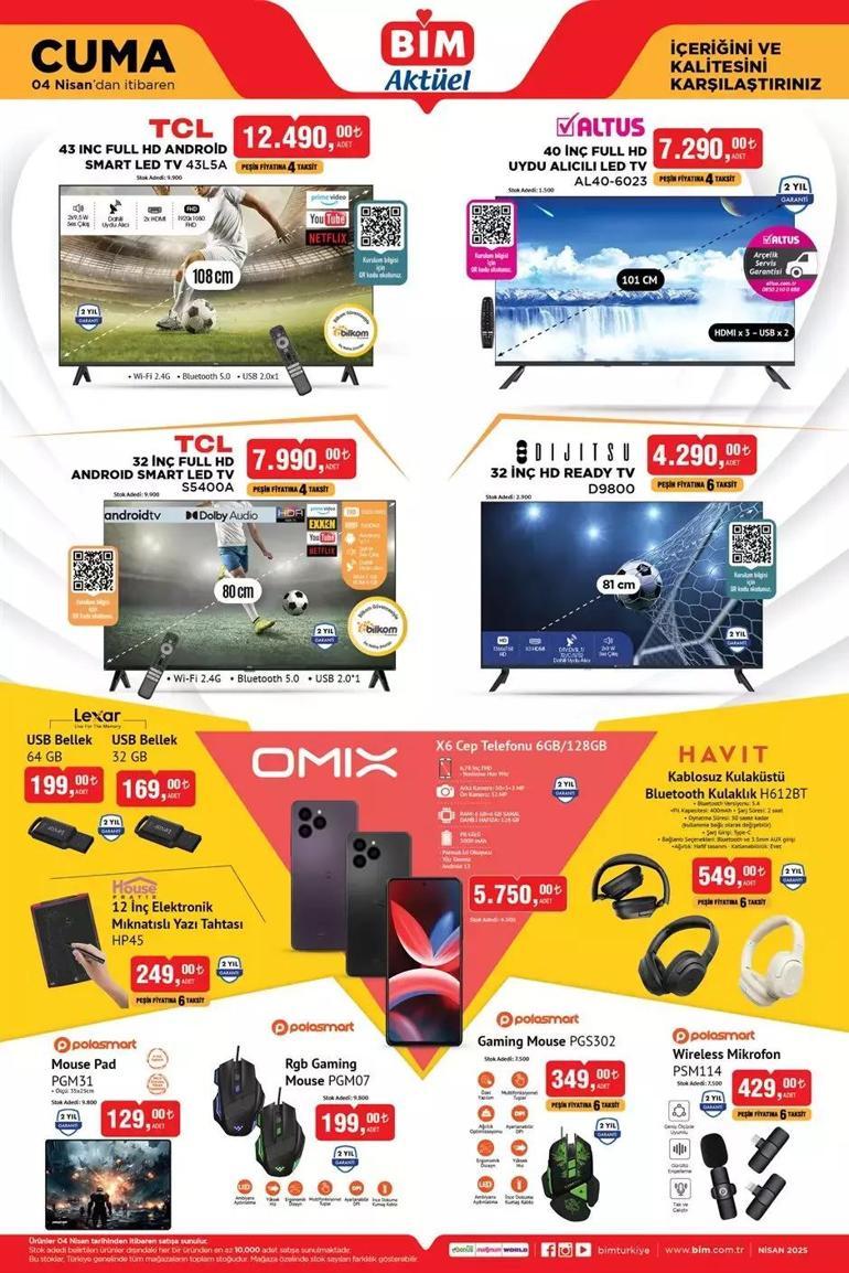 Foto - BİM’de büyük indirim! 1-4 Nisan aktüel ürünler kataloğu açıklandı