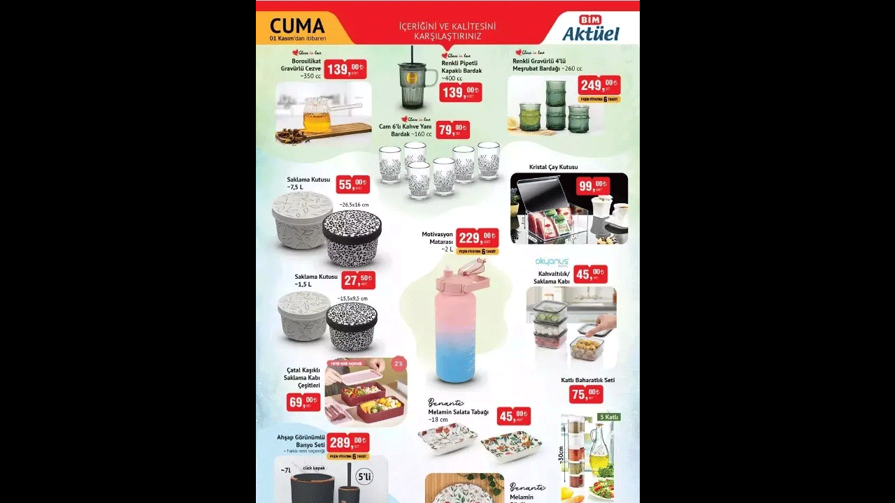 Foto - BİM'de büyük indirim! İşte 1 Kasım BİM aktüel ürünler kataloğu!