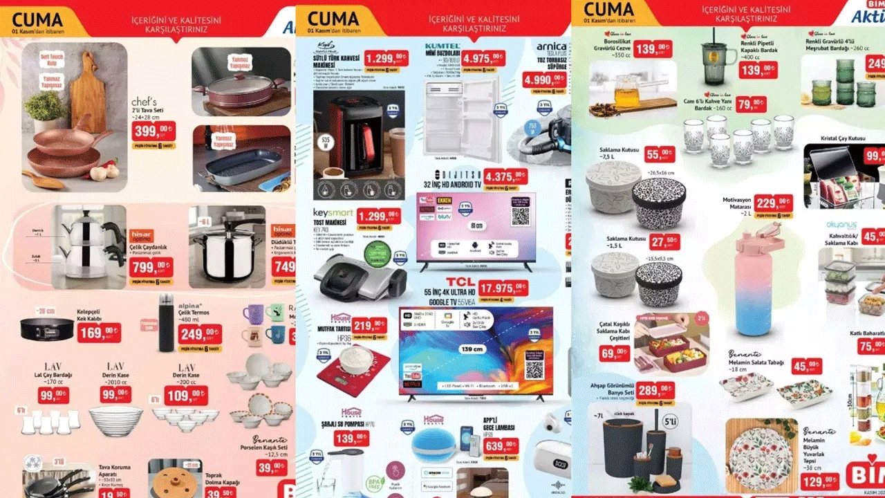 BİM'de büyük indirim! İşte 1 Kasım BİM aktüel ürünler kataloğu!