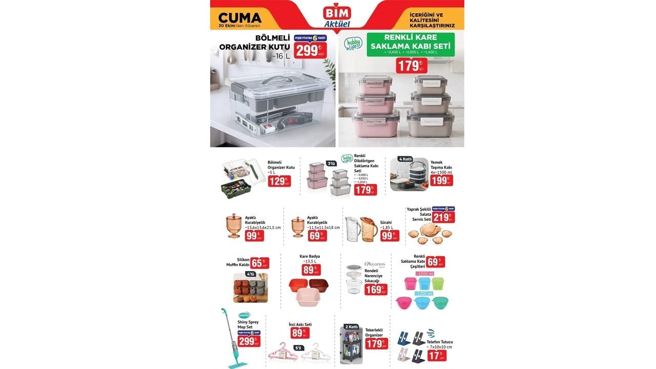 Foto - BİM'de indirim rüzgarı: 30 Ekim kataloğu yayınladı!