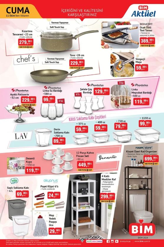 Foto - BİM'de kaçırılmayacak fırsatlar! 11 Ekim 2024 BİM Aktüel Ürünler İndirim Kataloğu