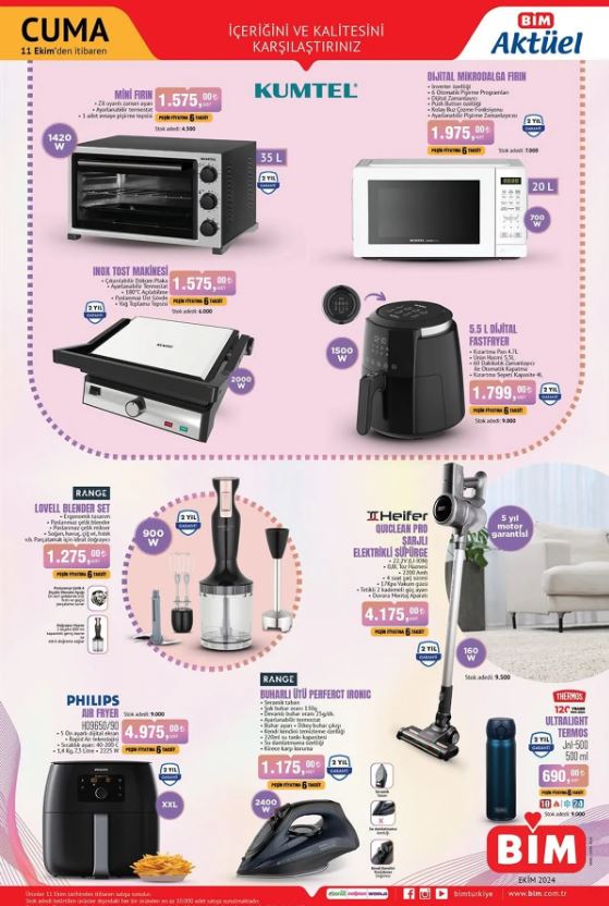 Foto - BİM'de kaçırılmayacak fırsatlar! 11 Ekim 2024 BİM Aktüel Ürünler İndirim Kataloğu
