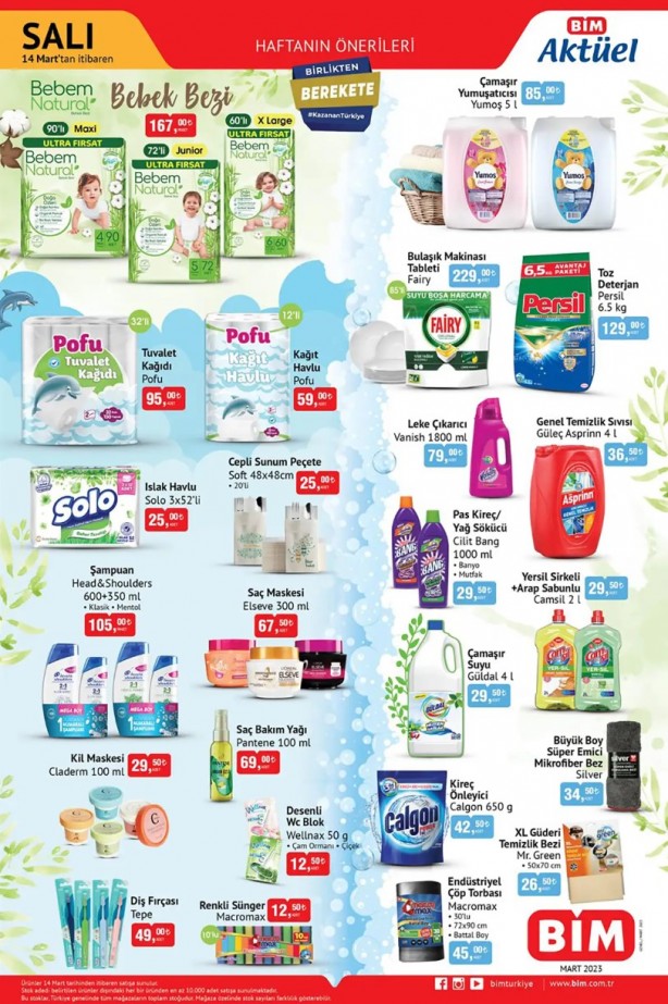 Foto - BİM'de yeni fırsat ürünler duyuruldu! İşte 14 Mart aktüel kataloğu