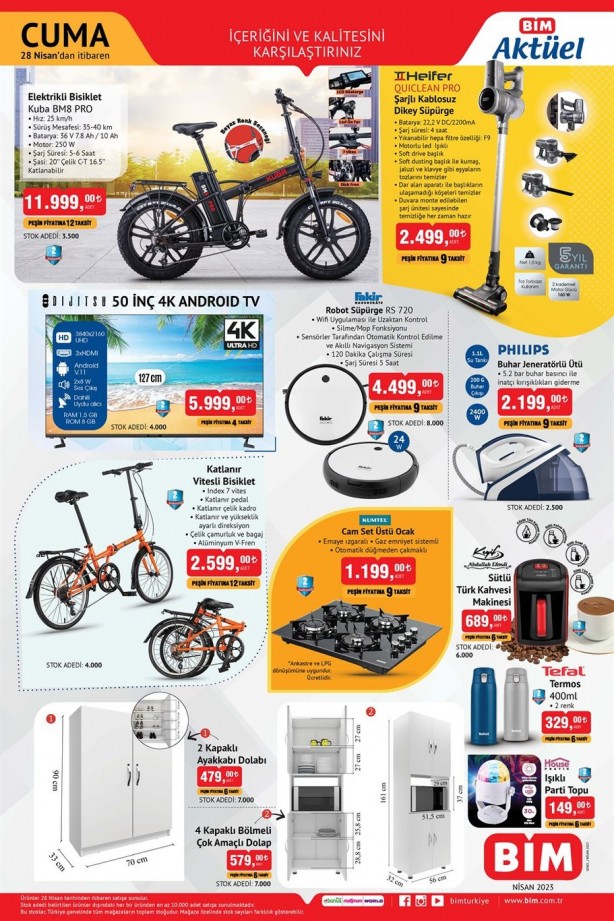 Foto - BİM'den elektrikli bisiklet sürprizi! İşte 25-28 Nisan kataloğunda yer alan ürünler
