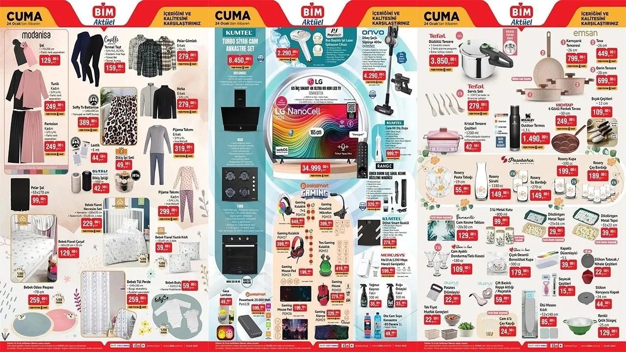 BİM'in 22-24 Ocak 2025 aktüel ürünler kataloğu yayınlandı! İşte kaçırılmayacak fırsatlar!
