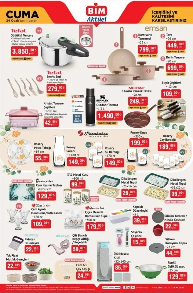 Foto - BİM'in 22-24 Ocak 2025 aktüel ürünler kataloğu yayınlandı! İşte kaçırılmayacak fırsatlar!