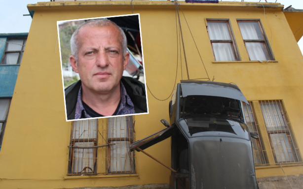 Binanın duvarına vinçle otomobil astı, sebebi ağızları açık bıraktı! Sen ne yaptın böyle Mehmet abi