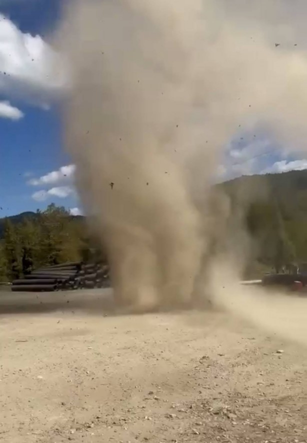 Foto - Bir anda geldi! Metrelerce yükseklikte feleklerini şaşırdılar! Korku dolu anlar kamerada