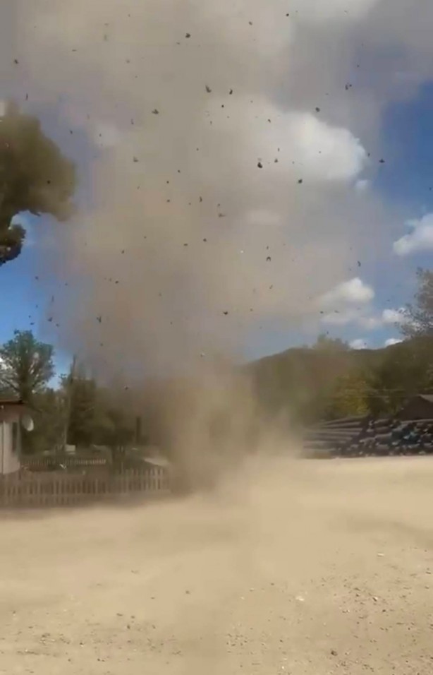 Foto - Bir anda geldi! Metrelerce yükseklikte feleklerini şaşırdılar! Korku dolu anlar kamerada