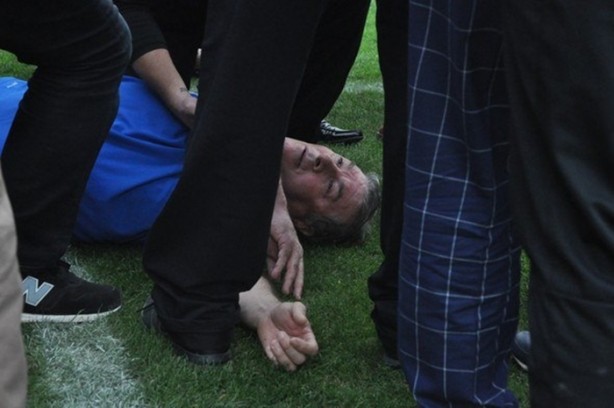 Bir anda yere yığıldı!