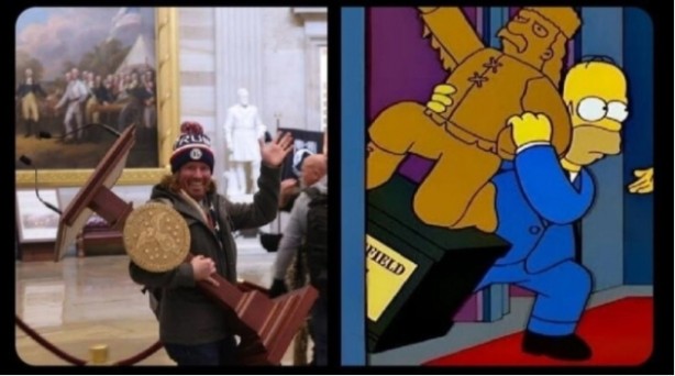 Foto - Bir çizgi film bunu nasıl yapıyor? Dünyayı etkileyen her olayda Simpsons detayı! Bu kadarı pes dedirtti