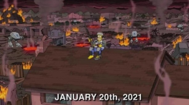 Foto - Bir çizgi film bunu nasıl yapıyor? Dünyayı etkileyen her olayda Simpsons detayı! Bu kadarı pes dedirtti