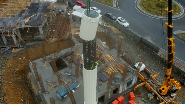 Foto - Bir dönem sona eriyor: Minare yapımında yeni ve müthiş yöntem!