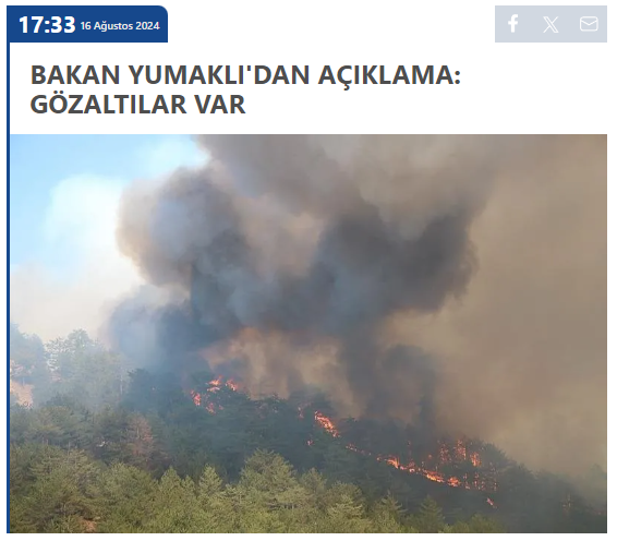 Foto - Bir günde 47 yangın olur mu? Bu işte bir iş var… Bakan açıkladı: Gözaltılar var