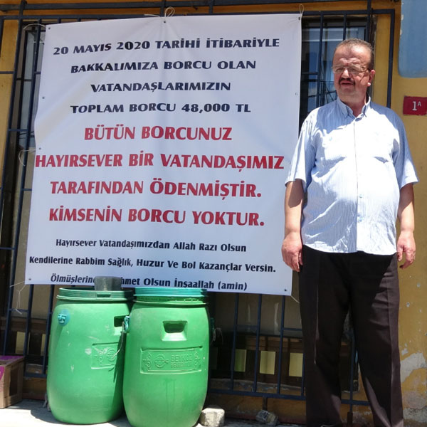 Bir hayırsever tüm borçları ödedi, bakkal isyan etti