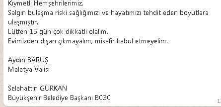 Foto - Bir ilimizde koronavirüs uyarıları peş peşe: Evlerimizden çıkmayalım