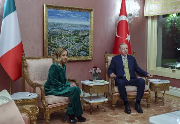Bir ilk gerçekleşti! Cumhurbaşkanı Erdoğan, İtalya Başbakanı Meloni'yi kabul etti 