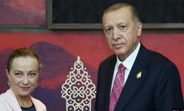 Foto - Bir ilk gerçekleşti! Cumhurbaşkanı Erdoğan, İtalya Başbakanı Meloni'yi kabul etti 