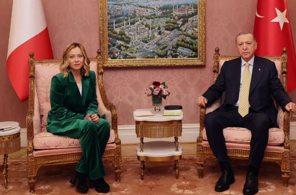 Foto - Bir ilk gerçekleşti! Cumhurbaşkanı Erdoğan, İtalya Başbakanı Meloni'yi kabul etti 