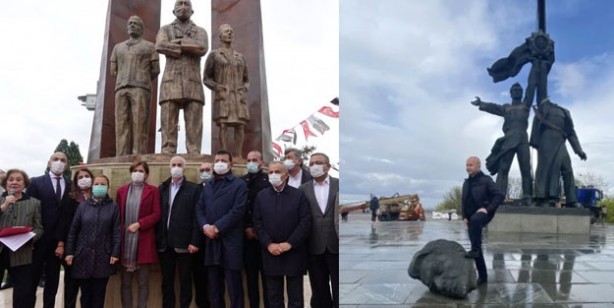 Bir komünist heykel daha yerle bir! Dünya yıkıyor CHP dikiyor