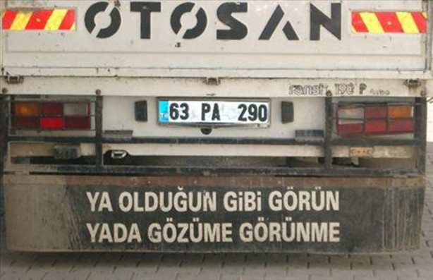 Foto - Birbirinden ilginç kamyon arkası yazıları