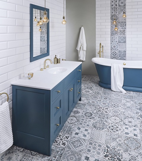 Foto - Evinizde uygulamak isteyeceğiniz birbirinden şık mavi banyo tasarımları